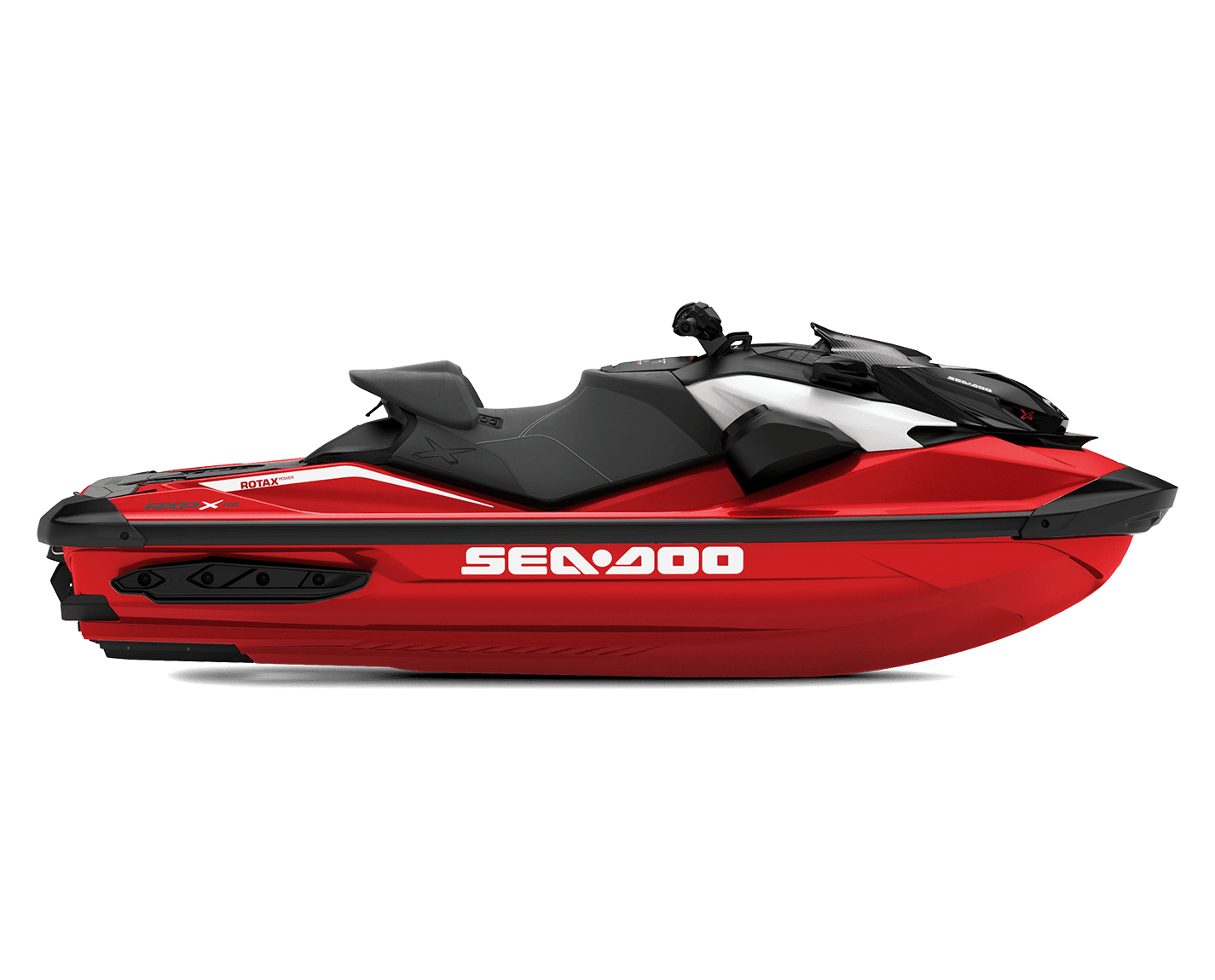 Liten vannskøye for ATV og fritid, rød og svart med modern design, perfekt for utendørs eventyr og rekreasjon.