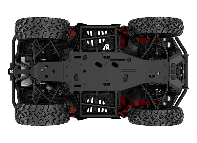 ETV og Fritid kjøretøy under fra oven, robust design for utendørs bruk, ideell for off-road eventyr, ATV for rekreasjon og fritid, kraftig hjul og terrengdekk.
